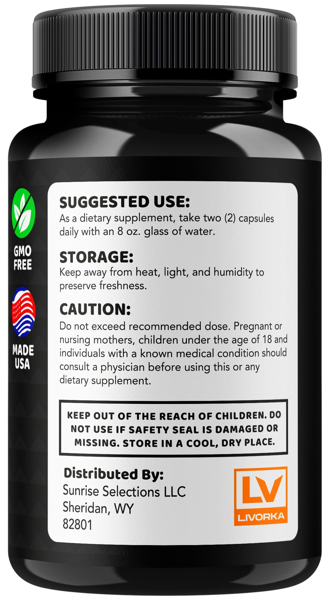 Laellium Pro Pills 5 Pack – All-Natural Daily Formula | LIVORKA Capsules, 300 Capsules