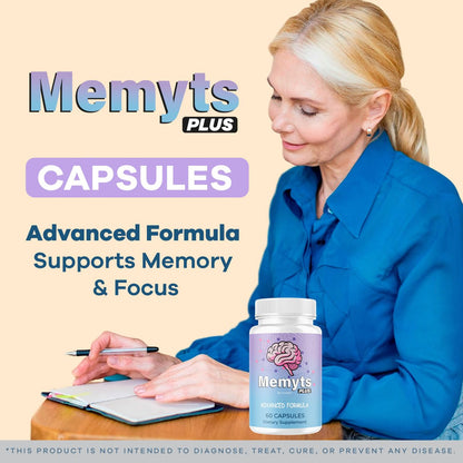 LIVORKA Memyts Plus Capsules – 2-Pack for Brain Energy & Focus | 120 Capsules