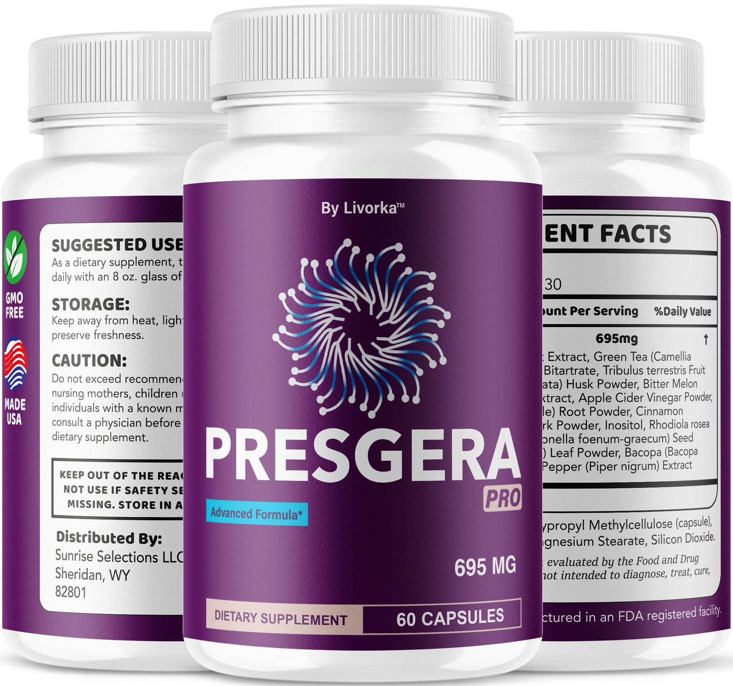 LIVORKA Presgera Pro Capsules (3 Pack) – Advanced Nerve Health Formula