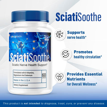 LIVORKA (3 Pack) Sciatisoothe – Sciatisoothe Supplement, 180 Capsules for 3 Months