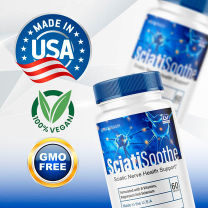 LIVORKA (3 Pack) Sciatisoothe – Sciatisoothe Supplement, 180 Capsules for 3 Months