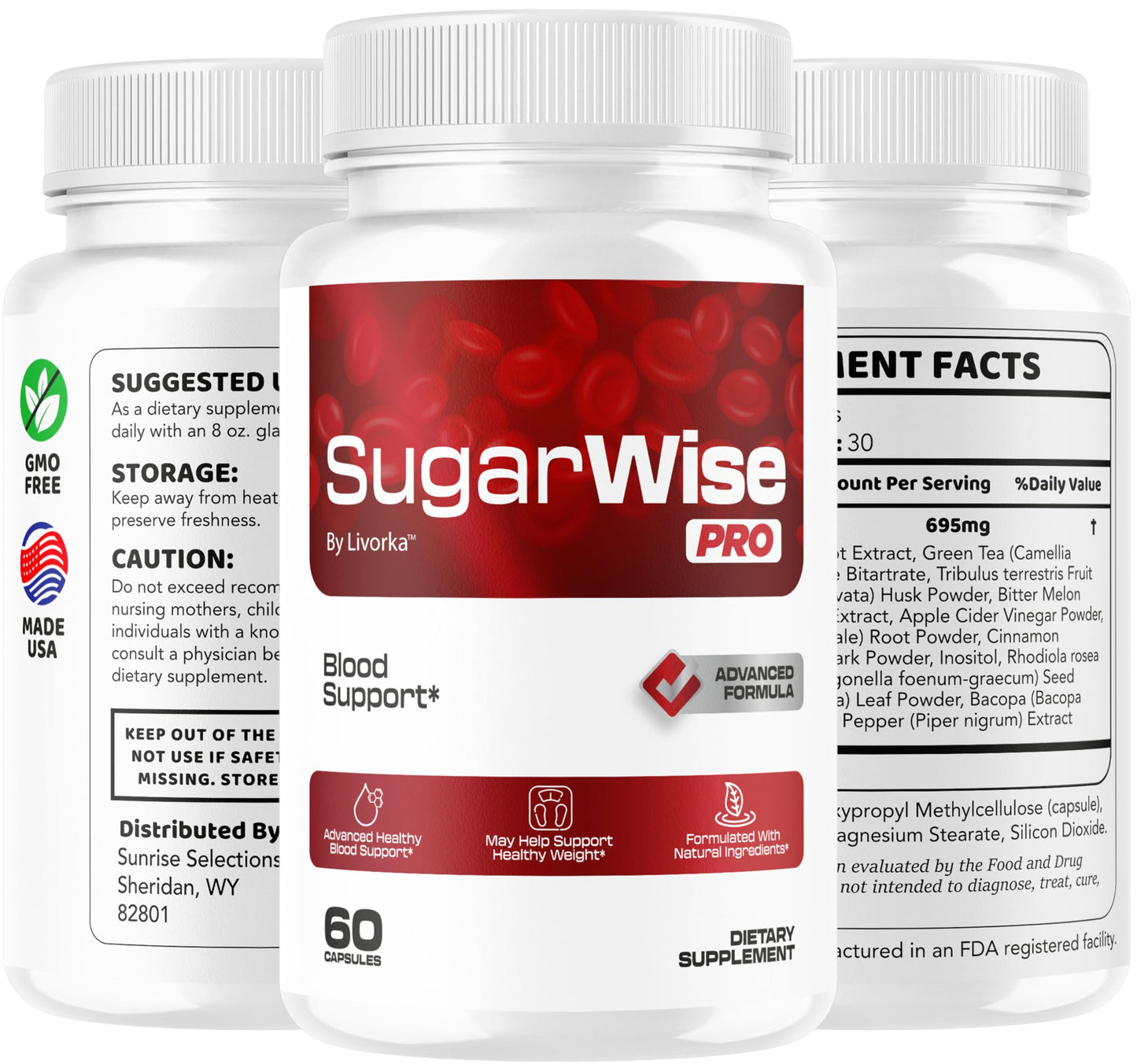 LIVORKA SugarWise Pro Capsules – All-Natural Premium Formula, 300 Capsules (5 Pack)
