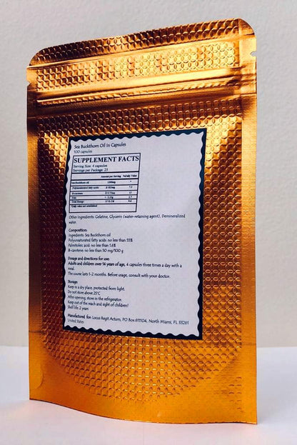 Locus Regit Actum Sea-Buckthorn Oil in Capsules 100 Pcs
