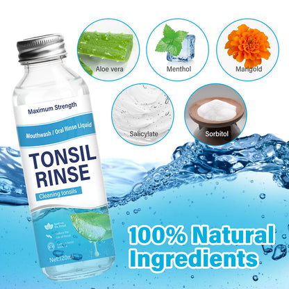 Tonsil Stone Remover – Alcohol-Free Natural Oral Rinse for Soothing Tonsils & Fighting Bad Breath (4 Fl Oz)