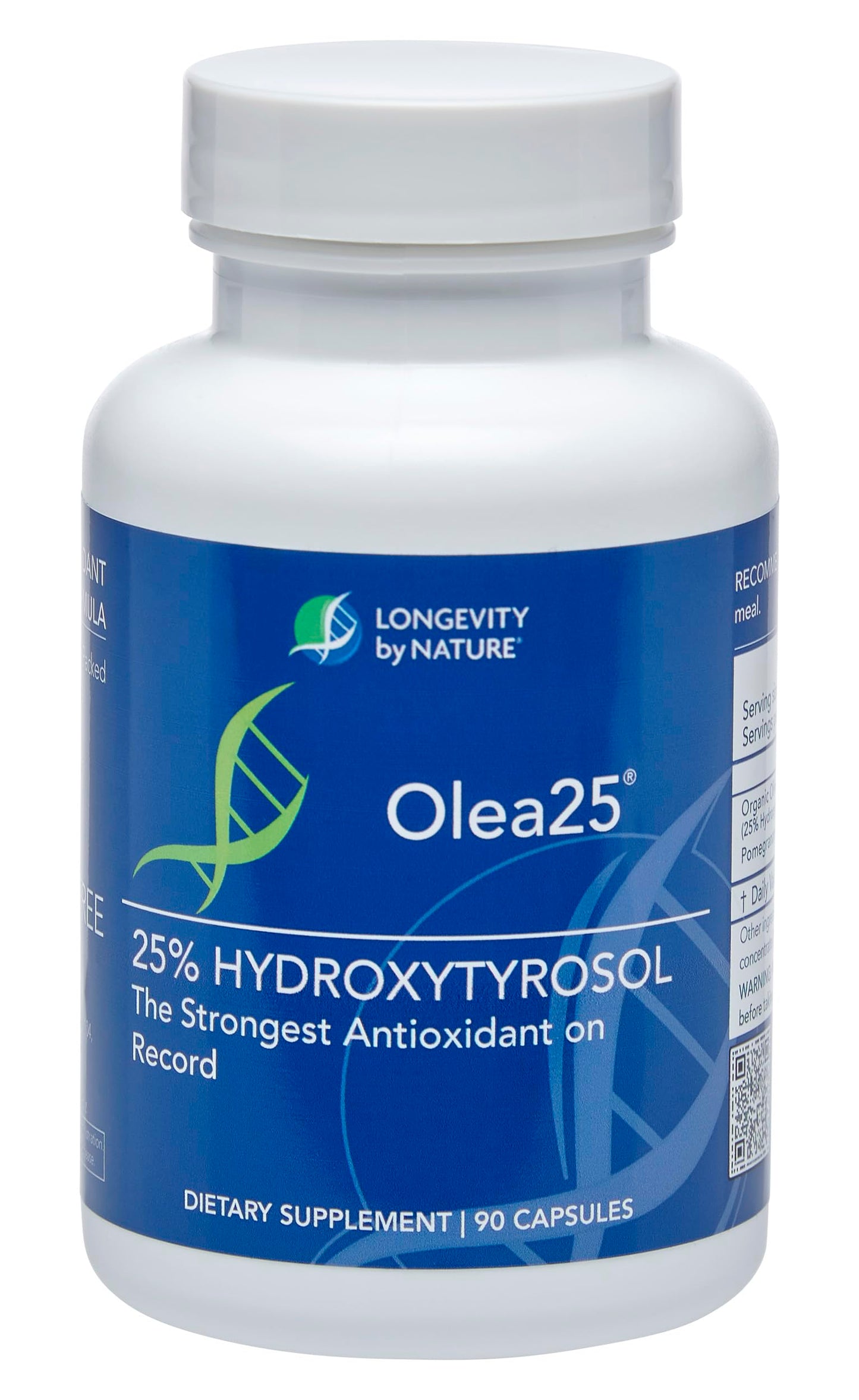 Olea25 Organic Olive Leaf Extract Capsules with Hydroxytyrosol – 90 Count | Antioxidants for Immune Support and Heart Health