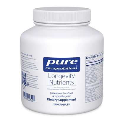 Pure Encapsulations Longevity Nutrients | Multivitamin/Mineral Complex for Healthy Aging, Brain, Eyes, Bones & Vascular Health | 240 Capsules