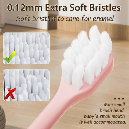 Lonlown 8 Pack Kids Toothbrushes – Soft Bristles for Toddlers 2-12
