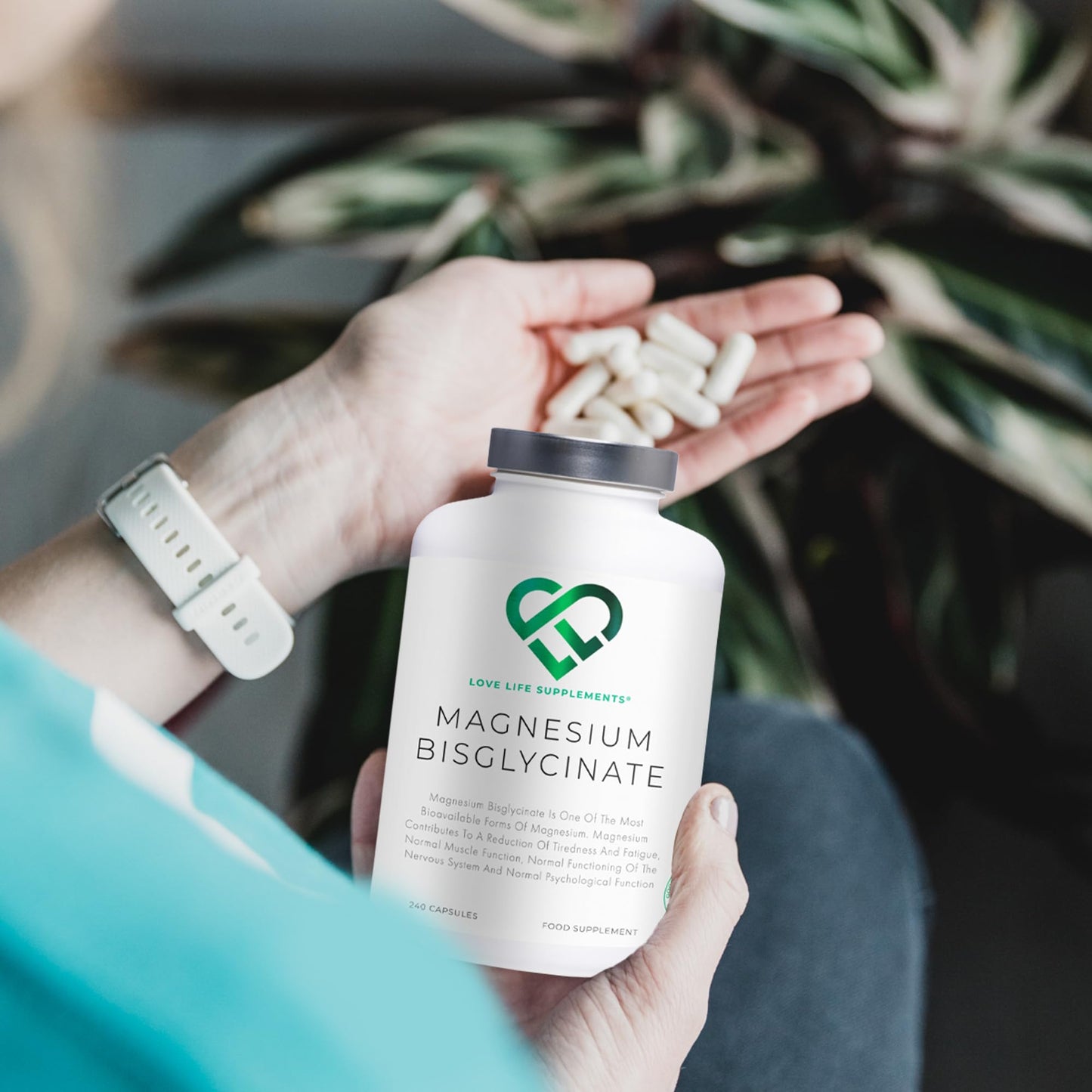 Magnesium Glycinate (Bisglycinate) | Chelated Magnesium Supplement | 303mg Mg per Capsule | 240 Capsules | UK Made