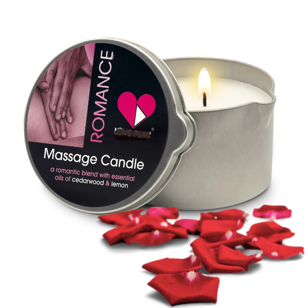 LOVE PLAY Massage Oil Candle – Vegan Hydrating Body Oil for Home Spa (6.76oz)