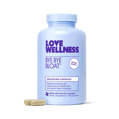 Love Wellness Bye Bye Bloat Digestive Enzymes | Bloating Relief for Women | 180 Count