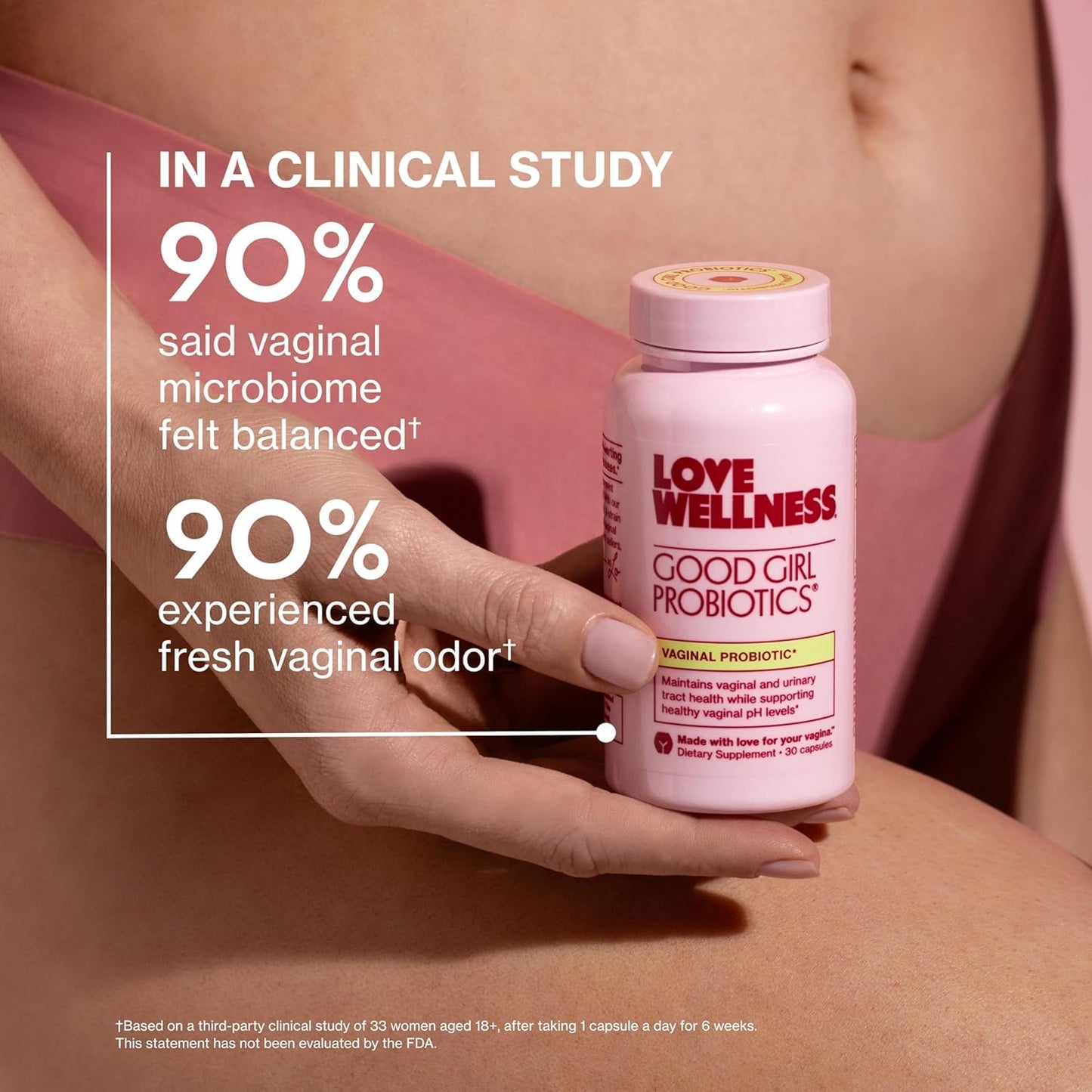 Love Wellness Good Girl Probiotics — 9-Strain Vaginal Health Probiotic for pH Balance, UTIs, Yeast, and Immune Support | Gluten-Free