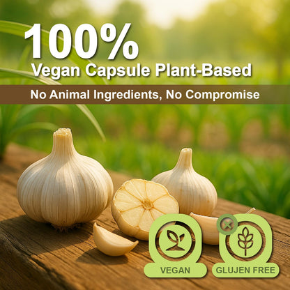 LOVITA Odorless Garlic Capsules – 5000mg Fresh Garlic, 1.25% Allicin