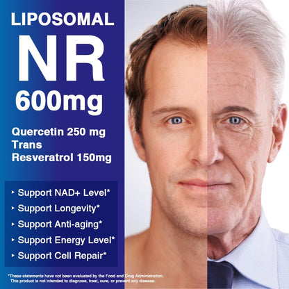 Lovita Liposomal NR 1000 mg with Quercetin & Trans-Resveratrol | Vegan Capsules