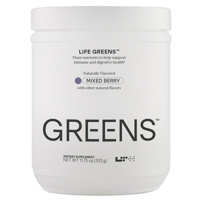 LTH Life Greens – Probiotic Superfood Powder with Enzymes & Fiber (Mixed Berry, 30 Servings)