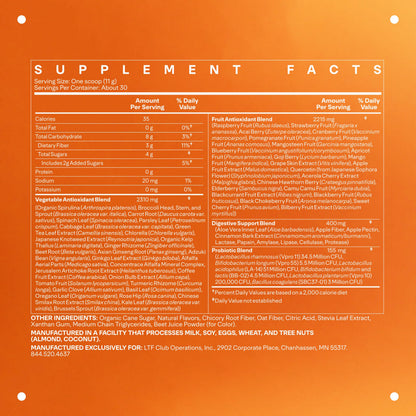 LTH Life Greens – Probiotic Superfood Powder with Enzymes & Fiber (Mixed Berry, 30 Servings)