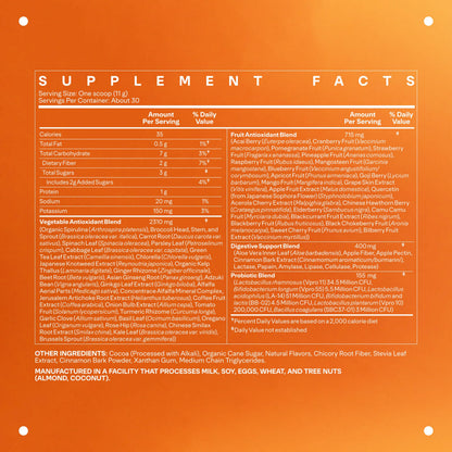 LTH Life Greens - Probiotics, Enzymes & Fiber - Double Chocolate (30 Servings)