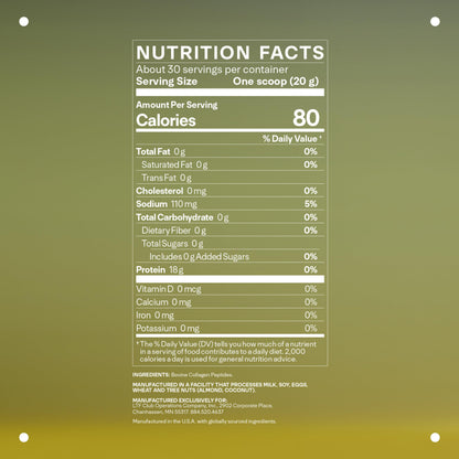 LTH Prime Collagen Peptides - Grass-Fed, Unflavored - 30 Servings