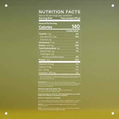 LTH Vital Vegan Protein - Trusted by Life Time Members | Plant-Based Pea Protein - Chocolate, 30 Servings
