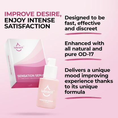 Lubracil Sensation Serum for Women – External Use Only – Hormone-Free – 30ml (2 Pack)