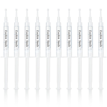 LUCKIN SMILE 10x3ml Whitening Gel Refill – 44% Carbamide Peroxide, 60 Treatments, Sensitive Teeth