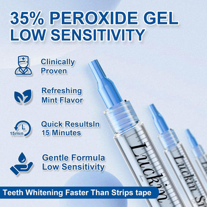 LUCKIN SMILE 10pcs Teeth Whitening Gel Refill – 35% Carbamide Peroxide, Gentle on Sensitive Teeth