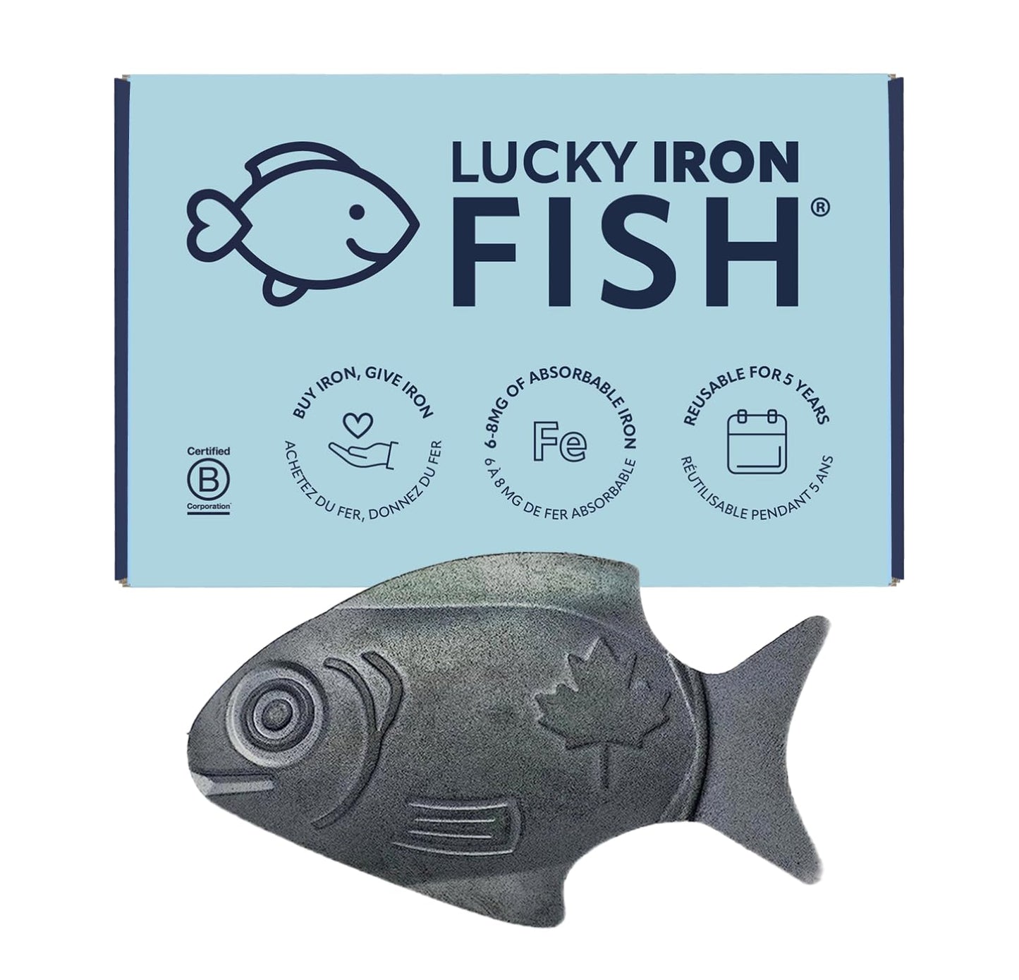 Lucky Iron Fish – The Original Daily Iron Fortification Tool (5-year supply included)