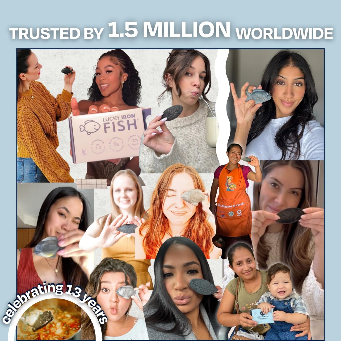 Lucky Iron Fish – The Original Daily Iron Fortification Tool (5-year supply included)