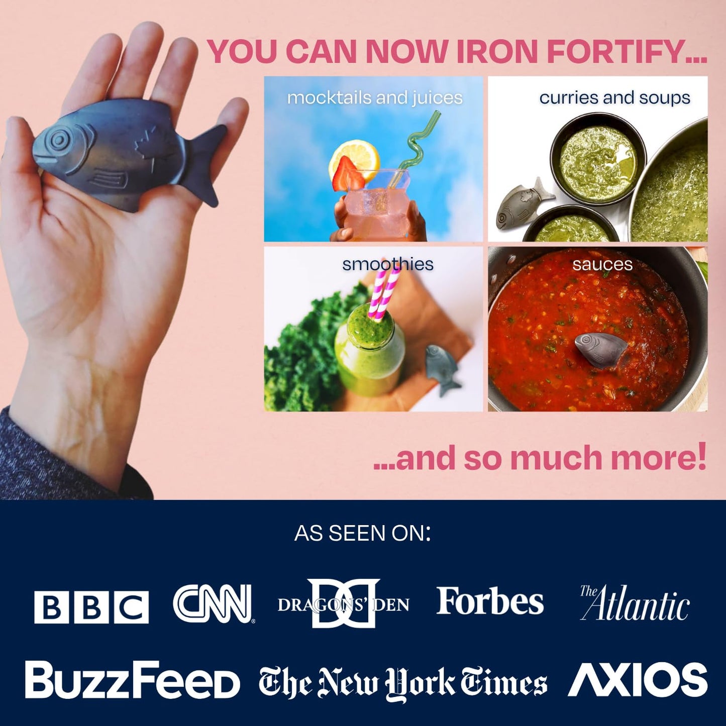 Lucky Iron Fish – The Original Daily Iron Fortification Tool (5-year supply included)