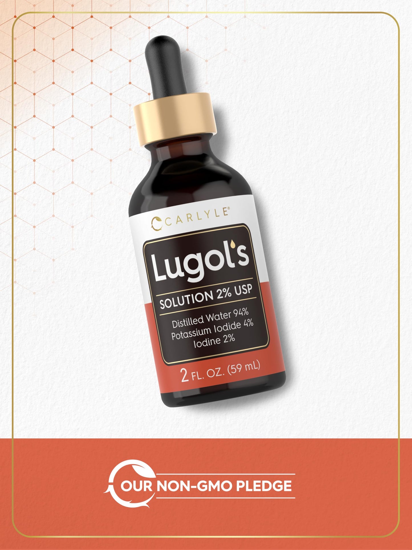 Carlyle Lugols Iodine 2% 2 fl oz | Potassium Iodide and Iodine Solution Drops