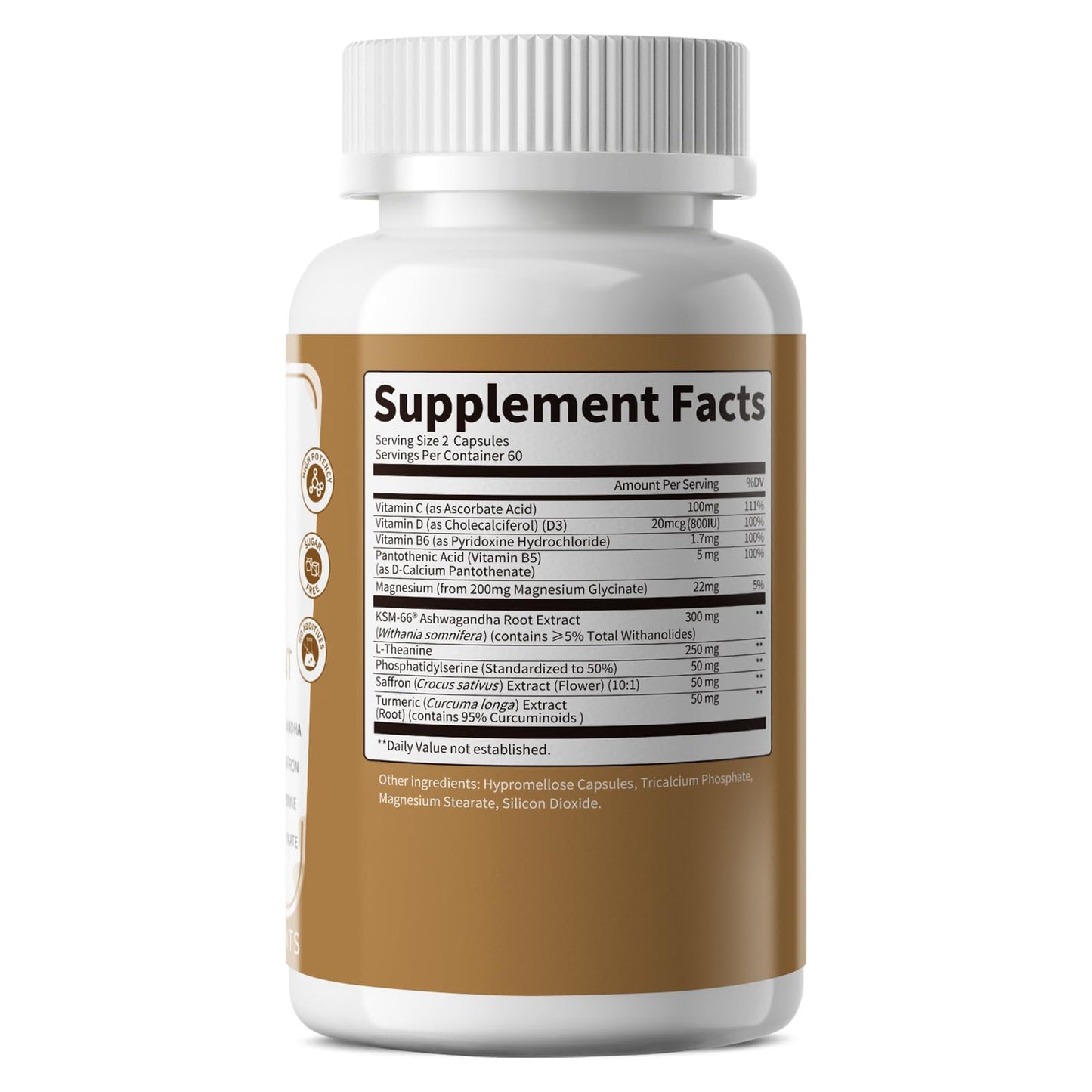 Lukaree 10-in-1 Cortisol Supplements – KSM-66 Ashwagandha + L-Theanine, 120 Caps (2 Pack)