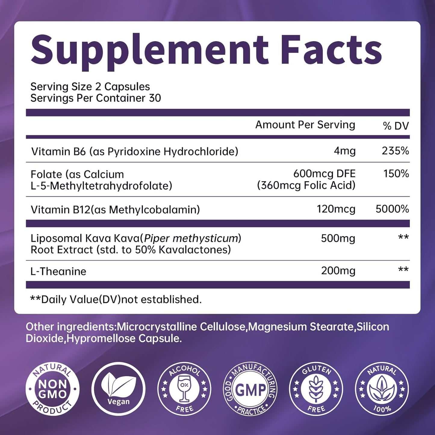 Lukaree Kava Kava Root Extract Liposomal Capsules with L-Theanine – 2 Pack