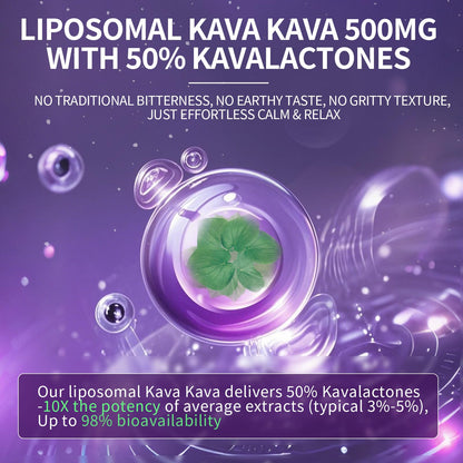 Lukaree Kava Kava Root Extract Liposomal Capsules with L-Theanine – 2 Pack