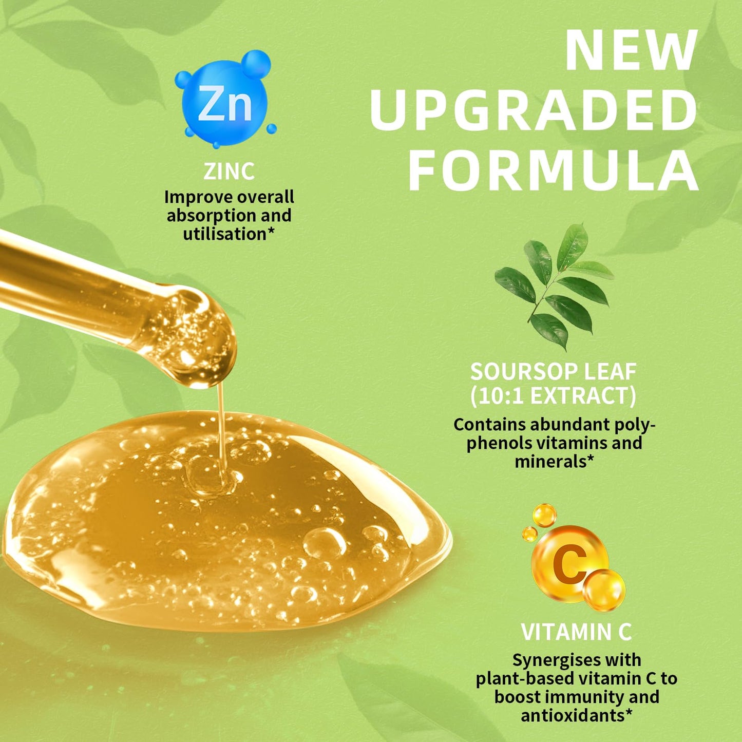 Lukaree Pure Soursop Leaf Extract Drops — 10X Concentrated Graviola, Alcohol-Free, Vegan & Non-GMO (4 fl oz)