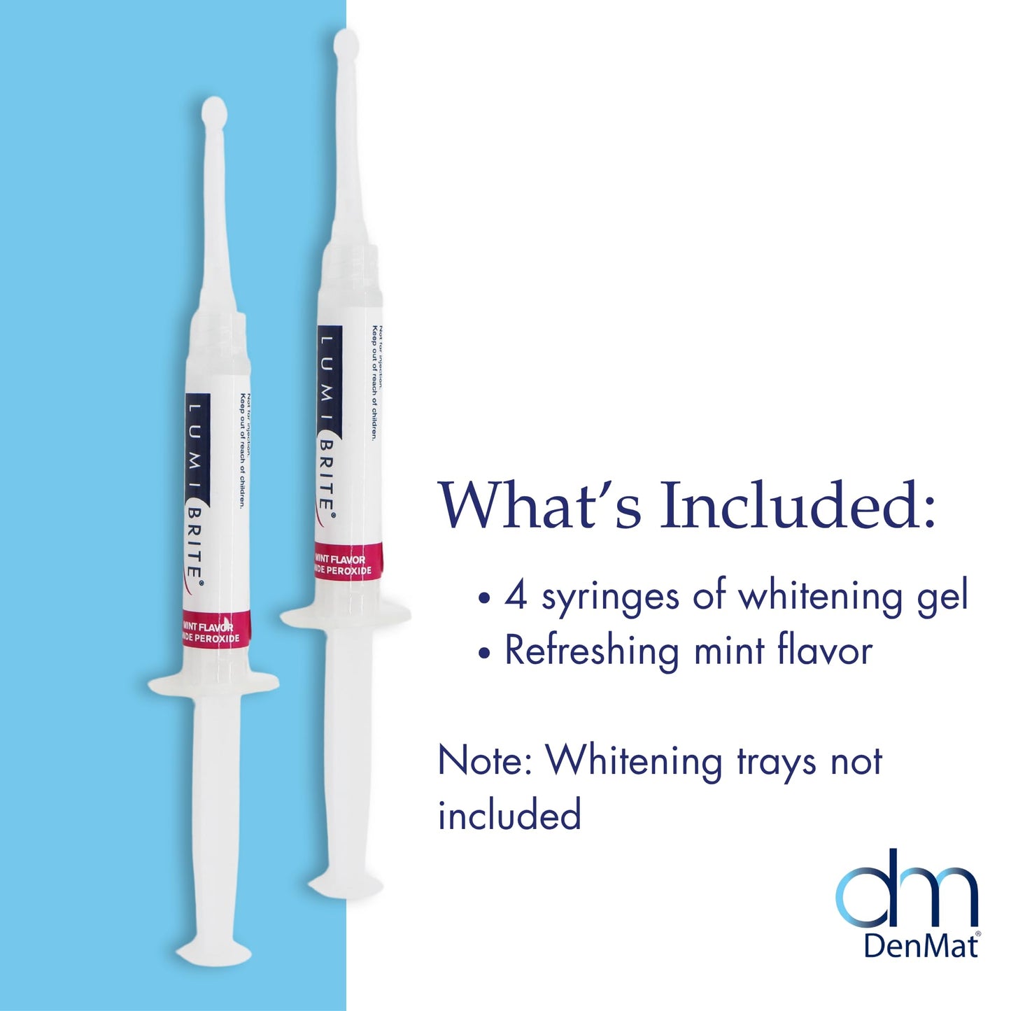 LumiBrite 32% Take-Home Whitening Gel Refill – 4 Syringes (2.5 mL) by DenMat