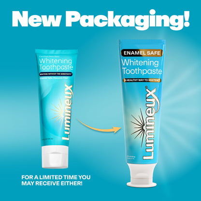 Lumineux Teeth Whitening Toothpaste 3 Pack – Peroxide Free, Enamel Safe, Fluoride Free (3.75 oz)