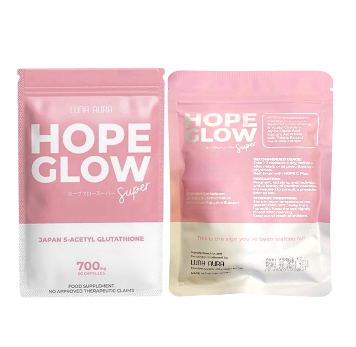 Luna Aura Hope Glow Super 700mg (60 capsules) – Radiant Skin & Wellness