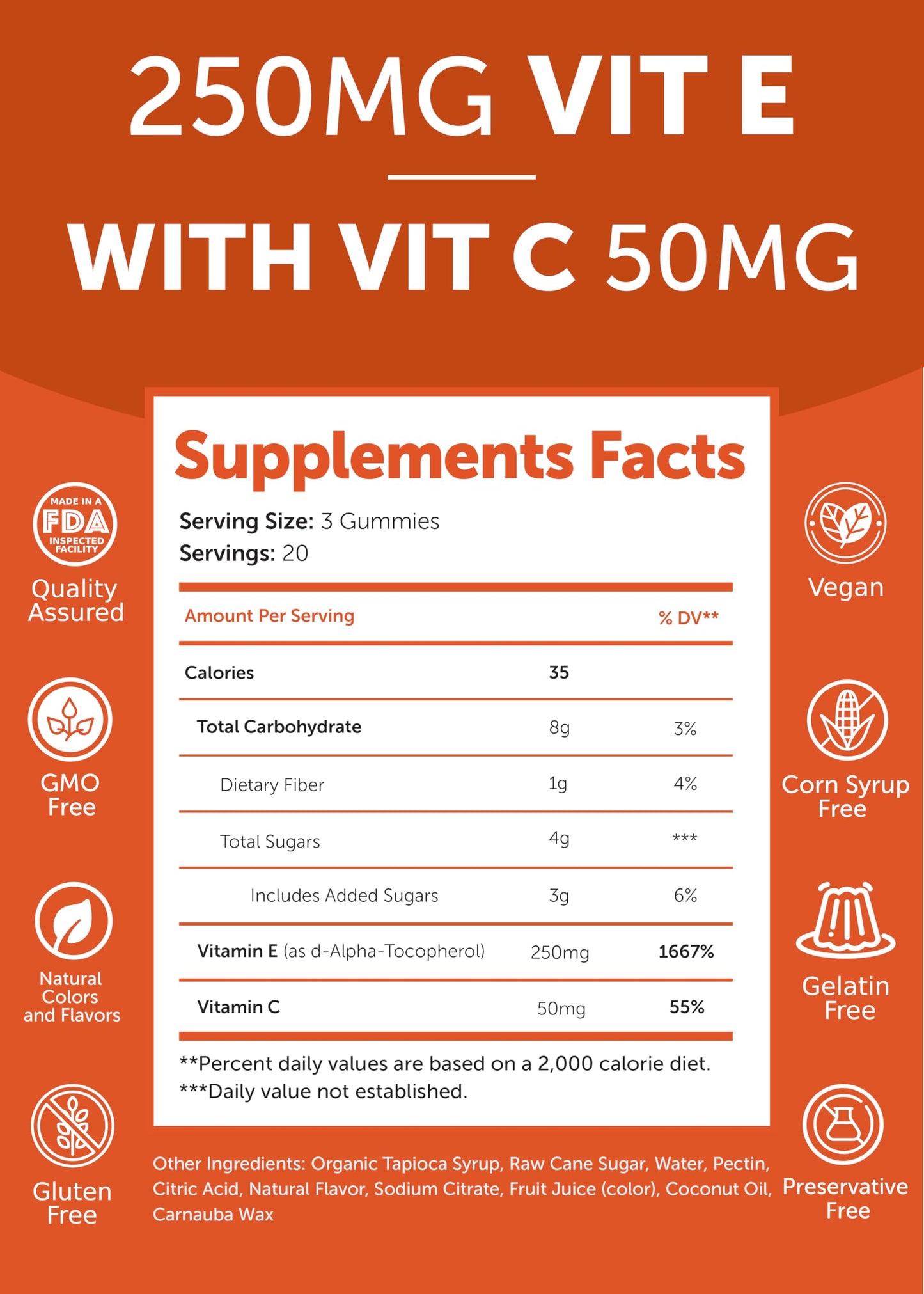 Lunakai Collagen + Vitamin E Gummies Bundle – Non-GMO, Vegan, Vitamin E 250 mg, Vitamin C 50 mg