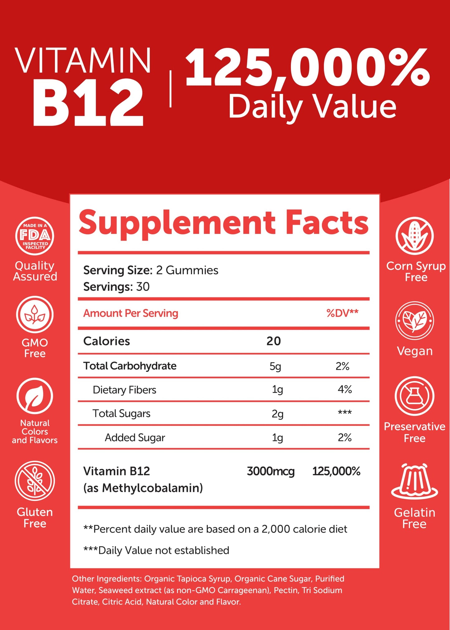 Lunakai Vitamin D3 2000IU & Vitamin B12 Gummies Bundle – Energy, Mood & Immunity Support (30 Days)