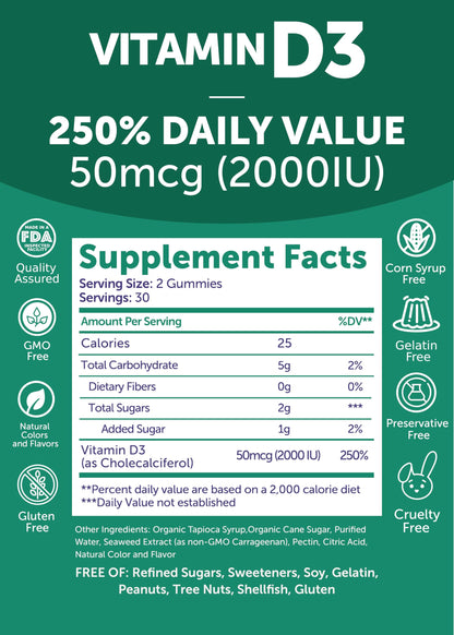 Lunakai Vitamin B12 + D3 Gummies Bundle – 3000 mcg B12, 1000 IU D3 | Gluten Free, Non-GMO