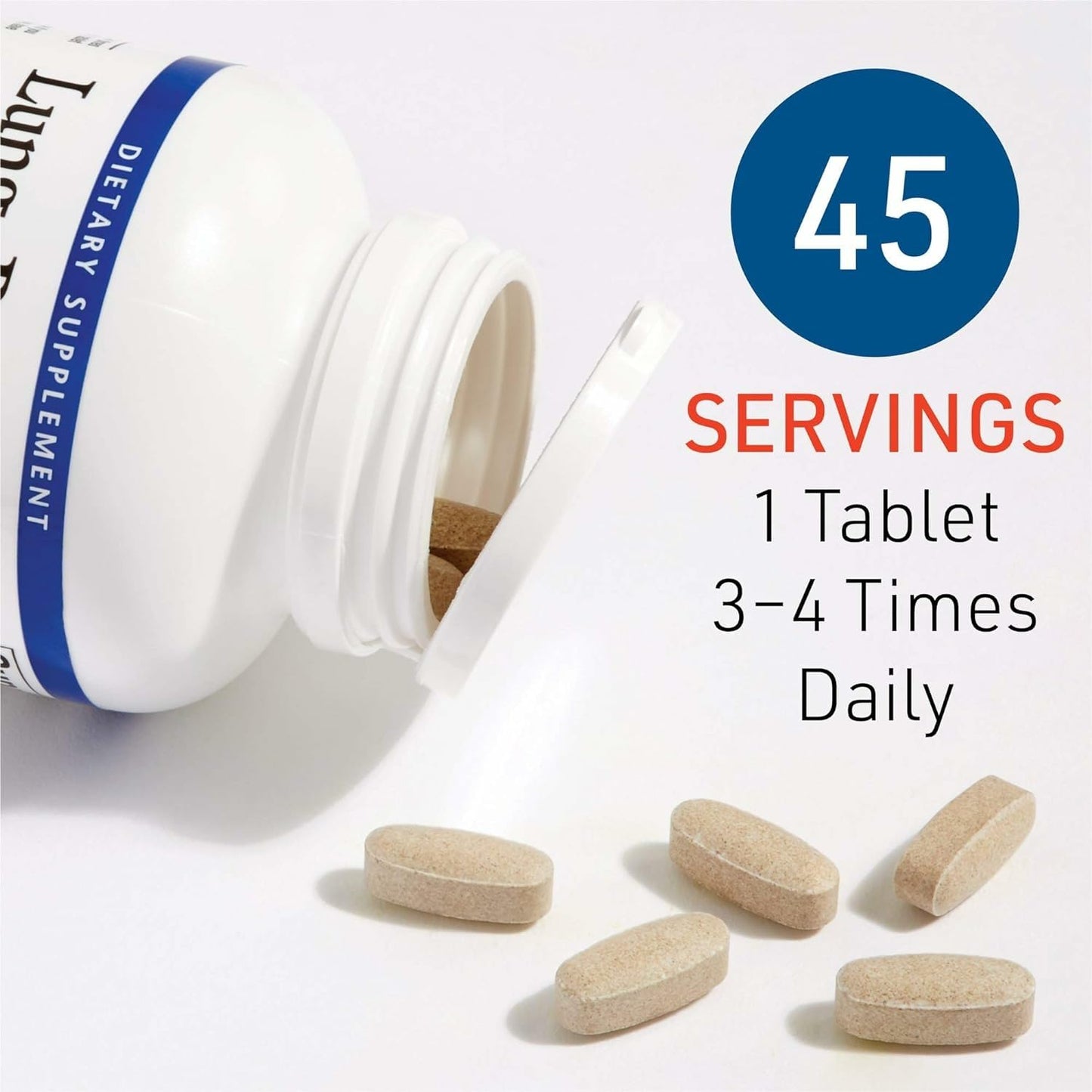 Lung, Bronchial & Sinus Health by Natural Factors – Natural Respiratory Support, Easy Breathing (45 Tablets, 45 Servings)