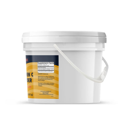Luonix Vitamin C Powder – Ascorbic Acid, 1 Gallon Bucket for Supplements & DIY Skincare