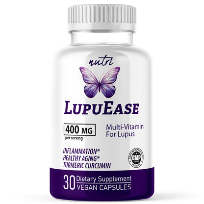 Nature's Fusions LupuEase Lupus Relief Multivitamin – 30 Day Supply with Omega-3 & Turmeric Curcumin