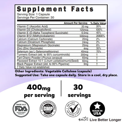 Nature's Fusions LupuEase Lupus Relief Multivitamin – 30 Day Supply with Omega-3 & Turmeric Curcumin
