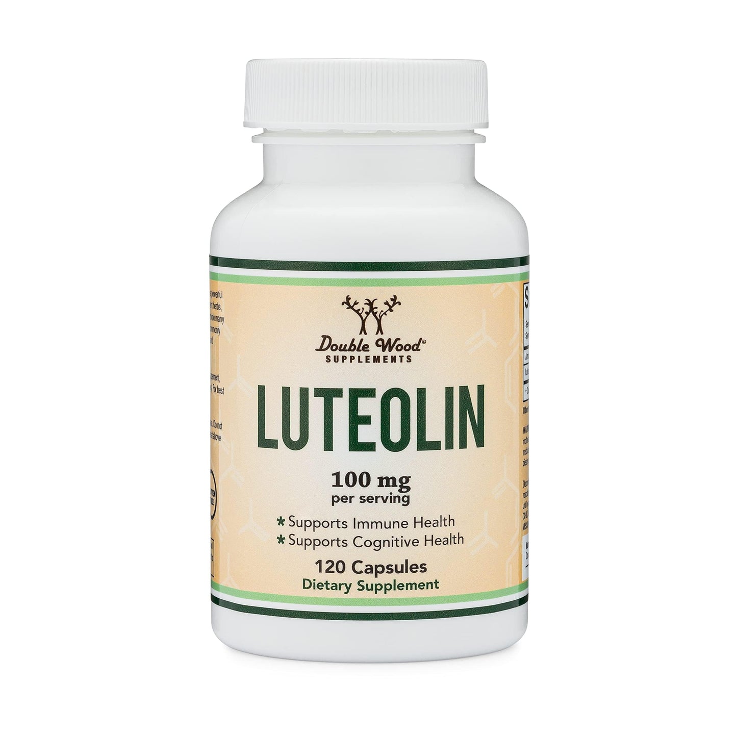 Double Wood Supplements Luteolin 100mg – 120 Capsules Gluten Free (Pack of 2)