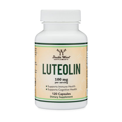 Double Wood Supplements Luteolin 100mg – 120 Capsules Gluten Free (Pack of 2)