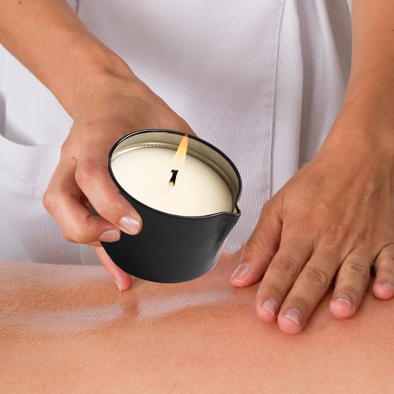 LUXMASA Soybean Oil Massage Candle – Jasmine Scent Aromatherapy 2.35 oz | Low-Temp, Natural, 4-in-1 Massage & Skin Care