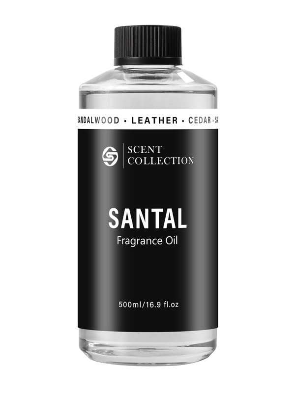 Luxury Hotel Santal Diffuser Oil – Waterless, Non-Toxic 500ml/16.9oz Refill for Large Rooms | Car & Home Aromatherapy