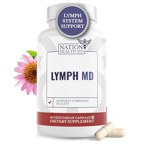 NATION HEALTH MD Lymph MD – Lymphatic Drainage Supplement with Bromelain, Echinacea, Burdock, Dandelion & More | 60 Capsules