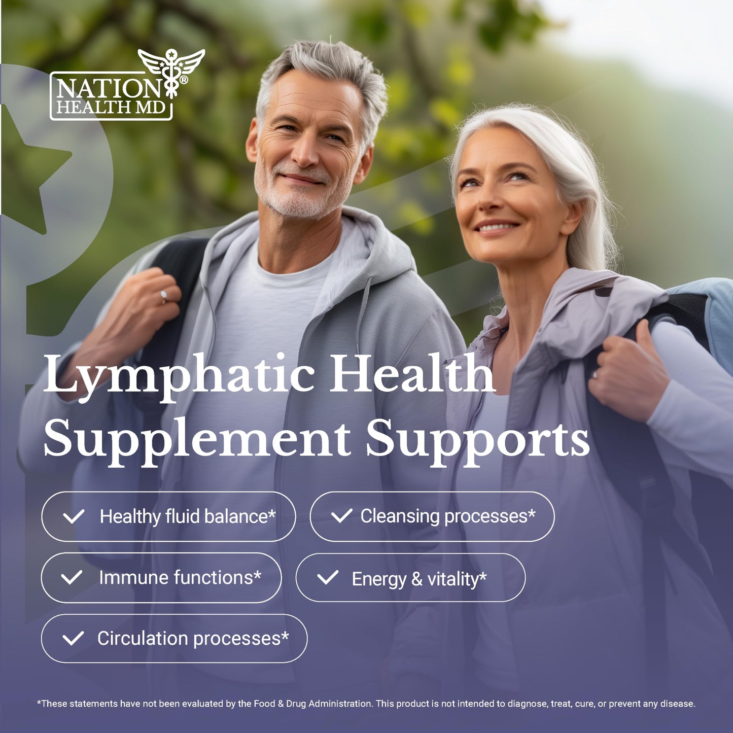 NATION HEALTH MD Lymph MD – Lymphatic Drainage Supplement with Bromelain, Echinacea, Burdock, Dandelion & More | 60 Capsules