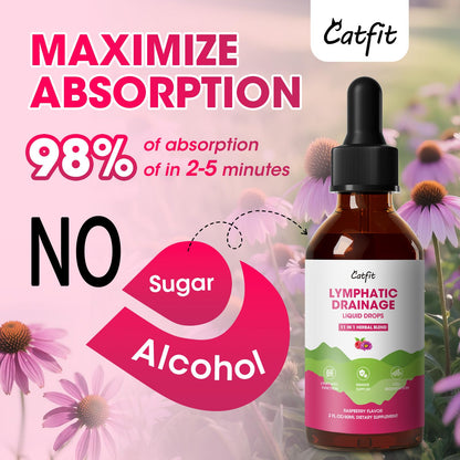 Catfit Lymphatic Drainage Drops – Immune & Lymphatic Support, Detox & Liver Health (4 Fl Oz)